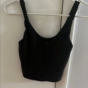 Aerie Black Crop Tank Top